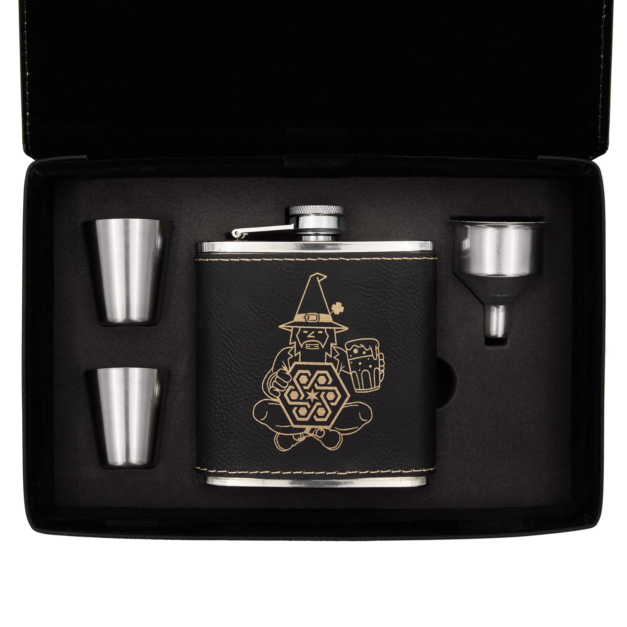 St. Patrick's Day Lucky Wizard Flask Set