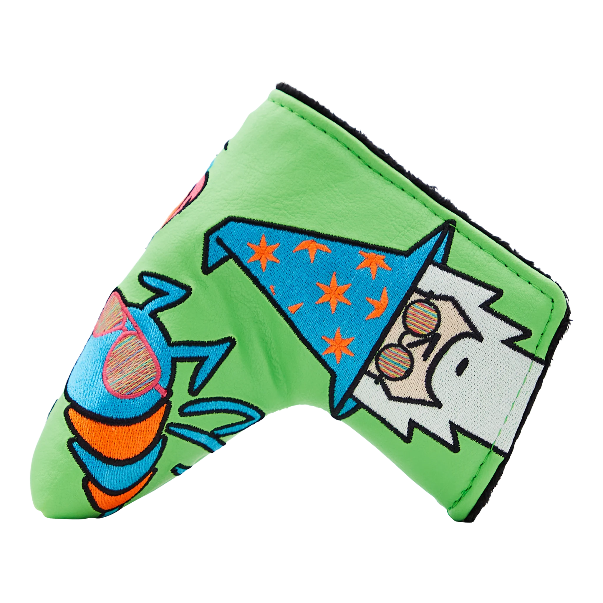 Multi-Icon Sunglass Rainbow Stitch Blade Putter Headcover - Image 4