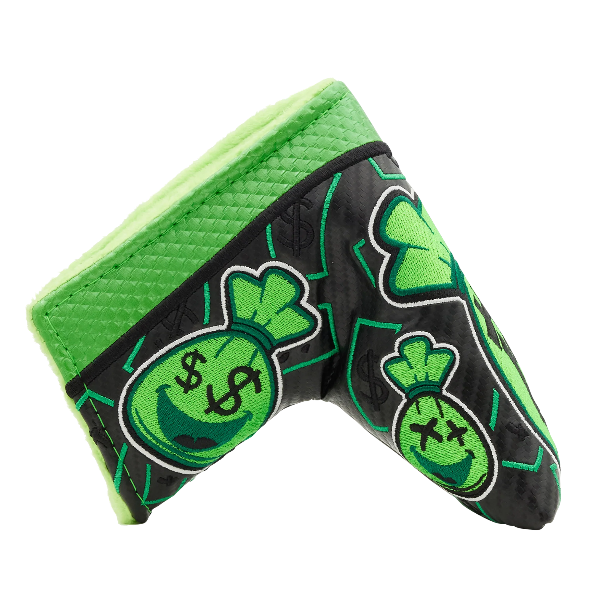 The Traveler - FAI Neon Green Moneybag Blade Putter Headcover - Image 3
