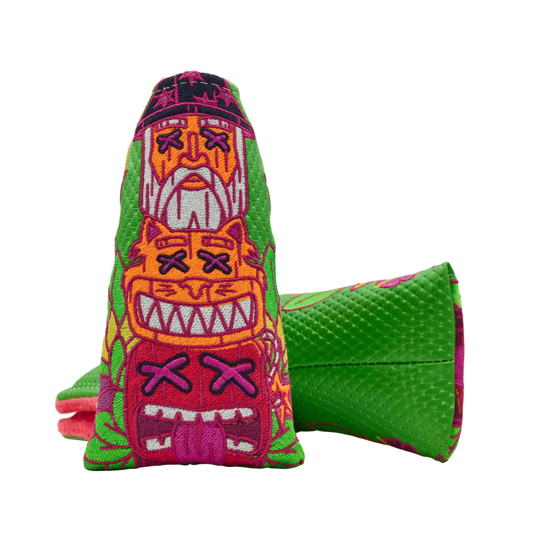 Tiki Totem Multi Icon Blade Putter Headcover - Oak Brook Exclusive