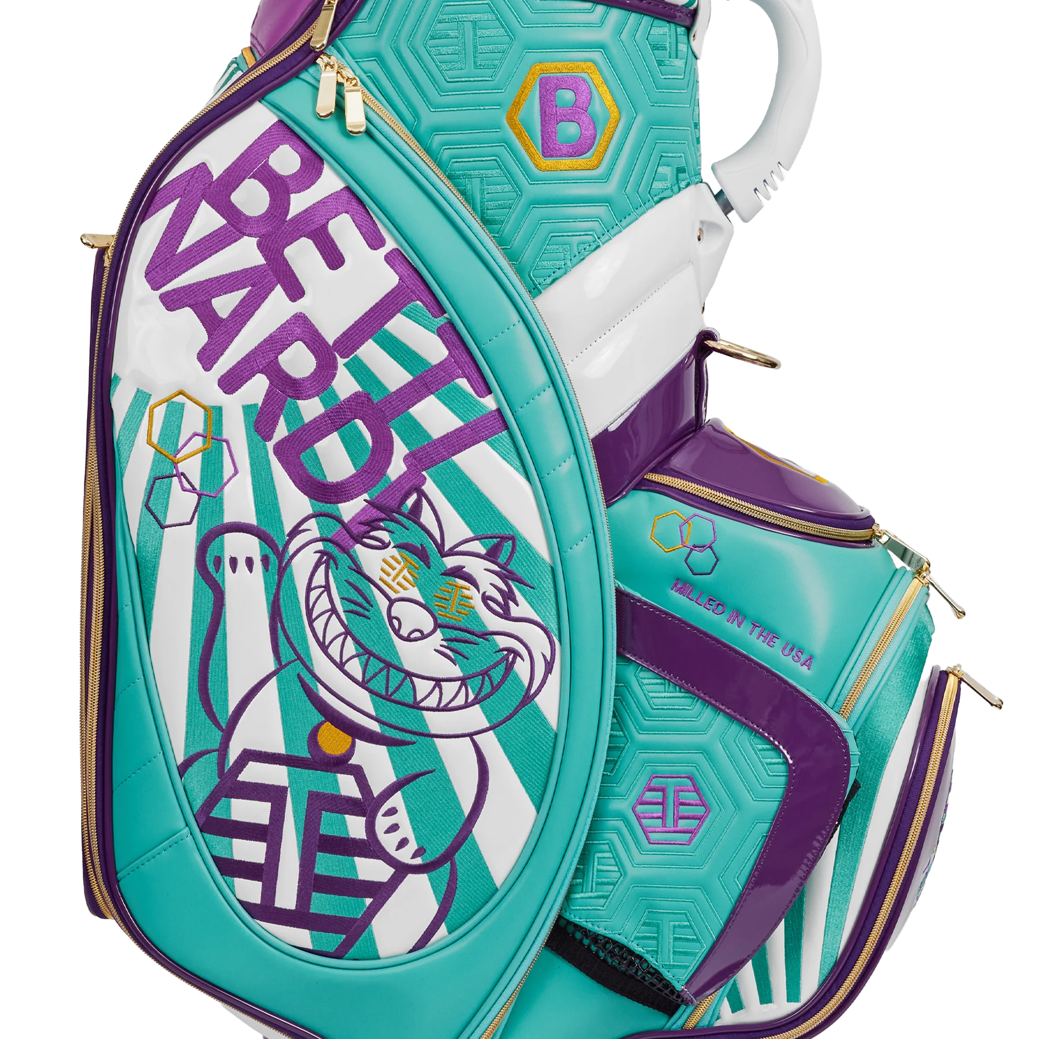 Tour Dept. T-Hive Lucky Cat Staff Bag (Teal/Purple) - Image 5