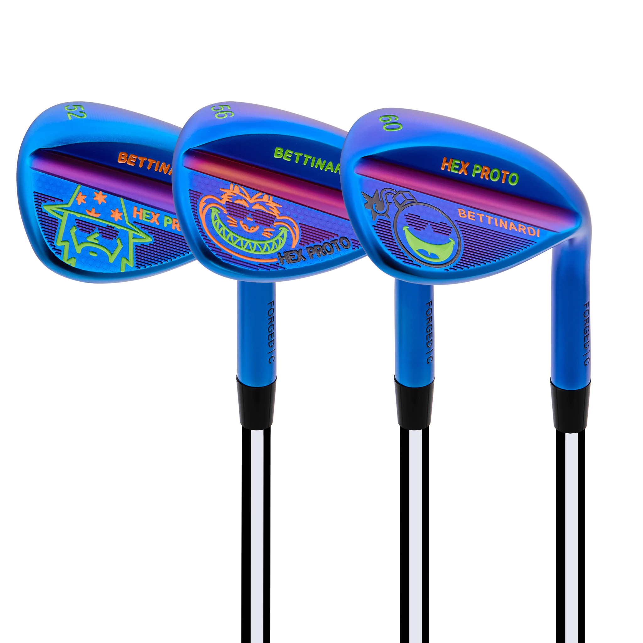 UV Blue PVD Sunglasses Multi Icons Wedges (52°, 56°, 60°)