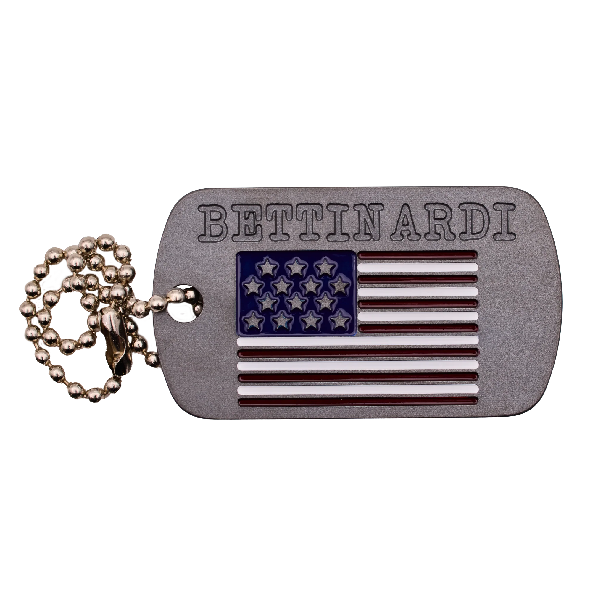 Veterans Day Dog Tag Ball Marker Keychain - Image 2
