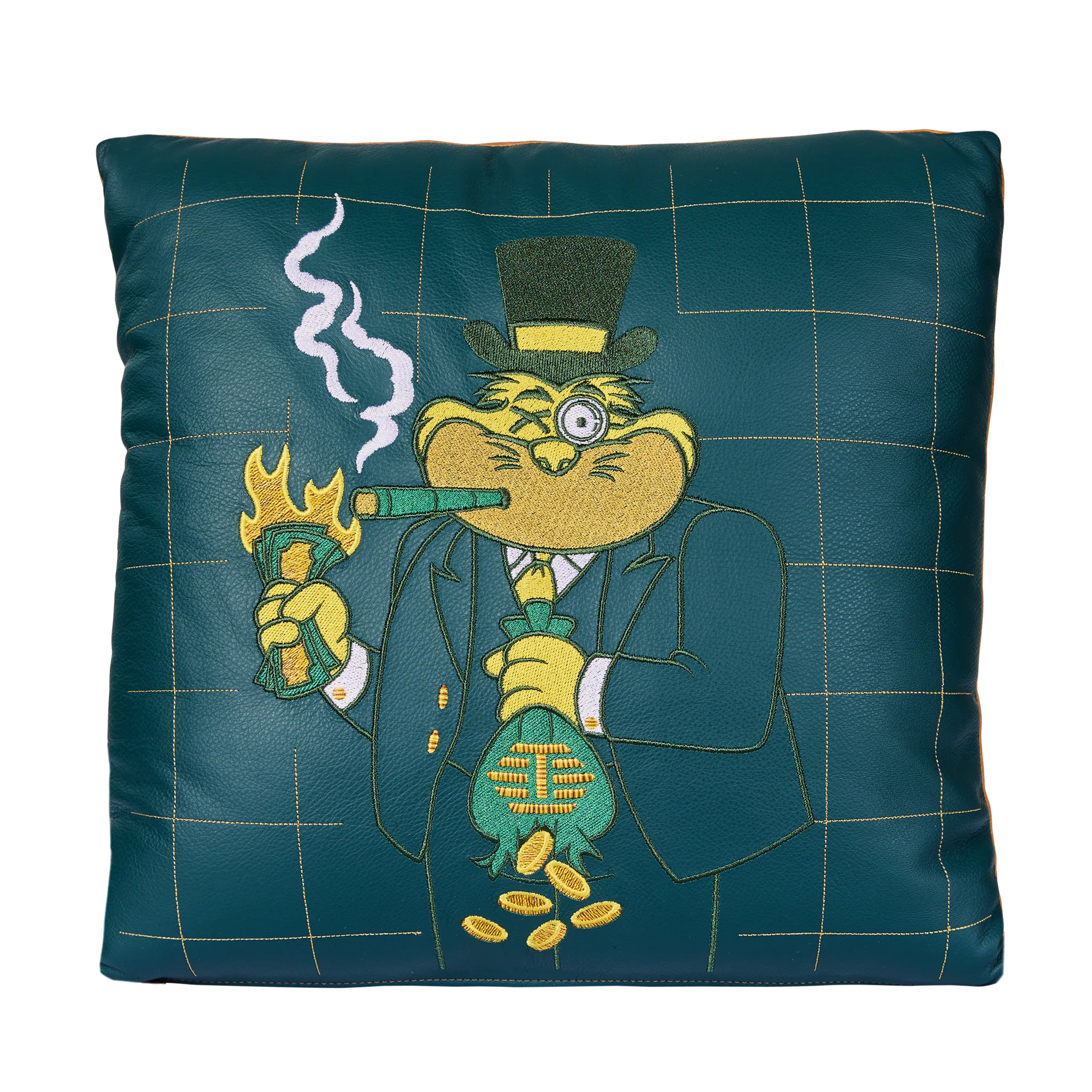 Wall Street Cat Throw Pillow