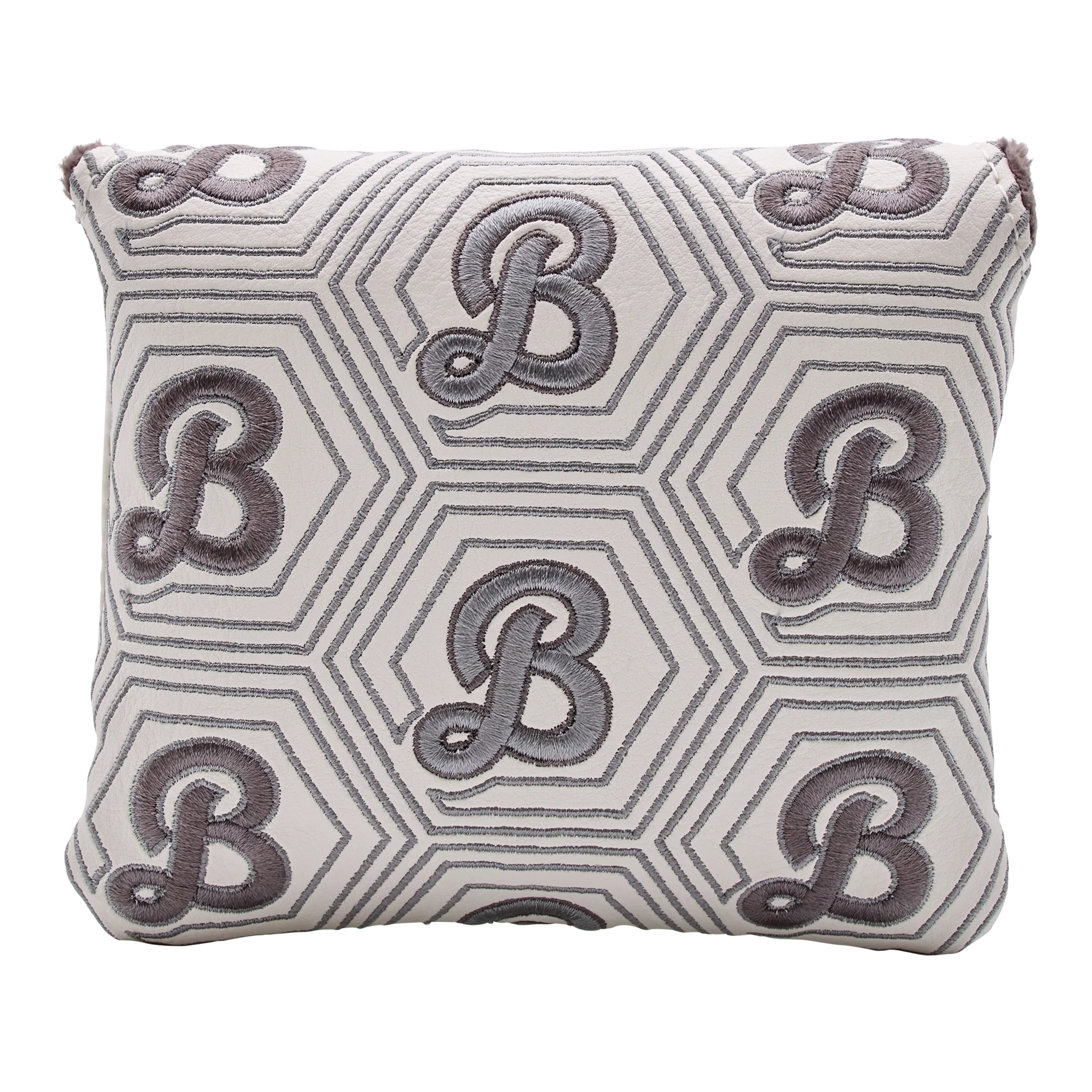 White Stylized Hex B Mallet Putter Headcover