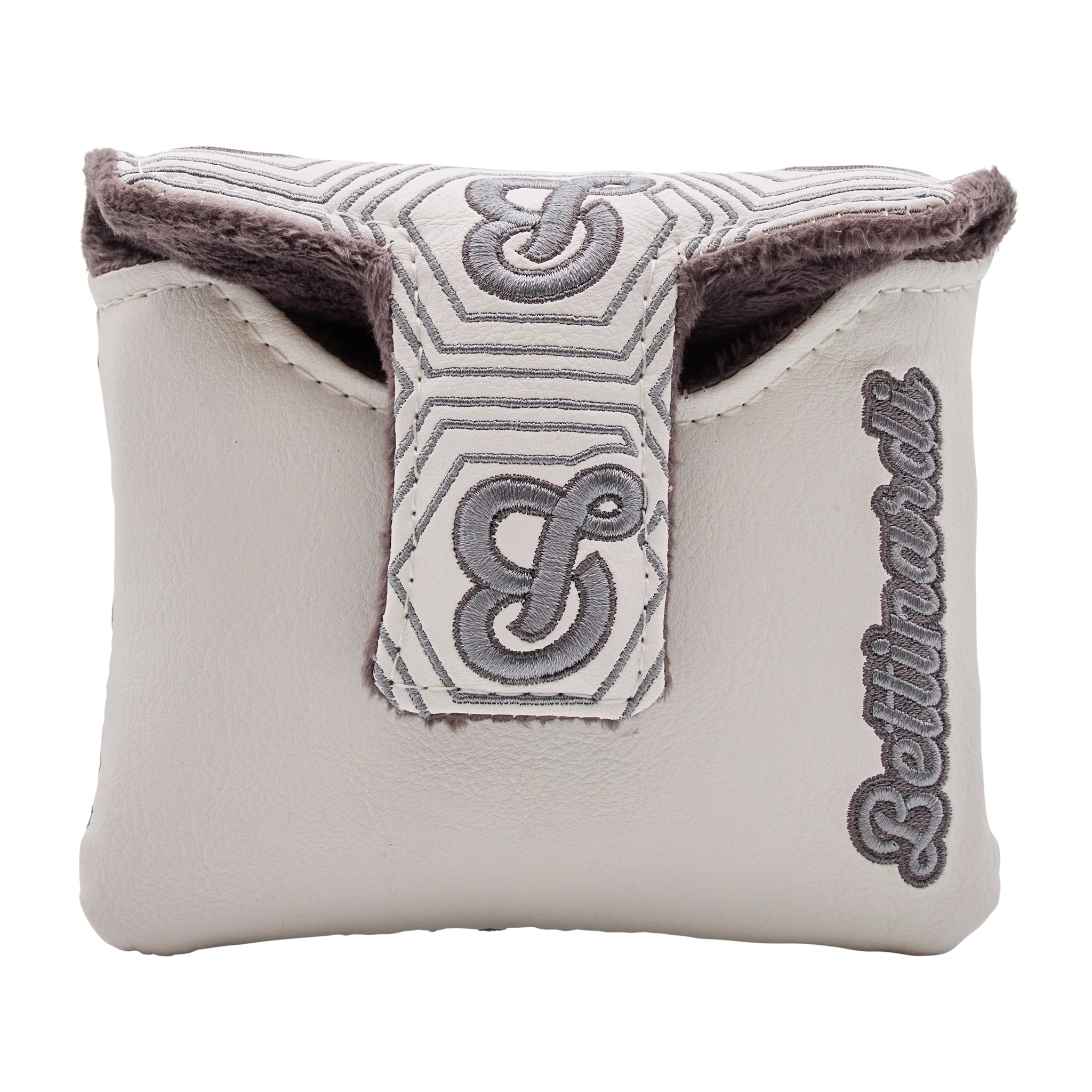 White Stylized Hex B Mallet Putter Headcover - Image 2